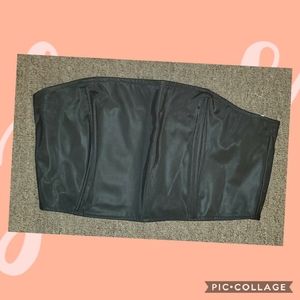 New black polyester Crop top